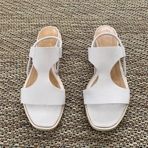 Coclico Natural Leather Flat Sandals Sling back